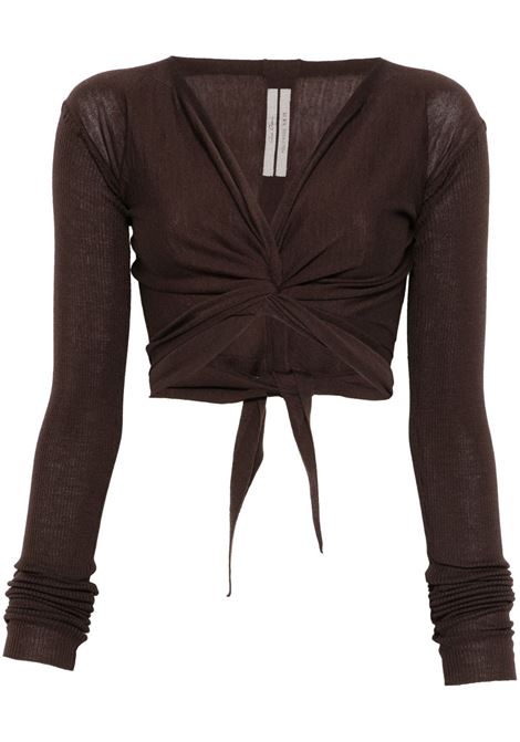 Top crop a portafoglio in marrone Rick owens - donna RICK OWENS | RP01E7645M14